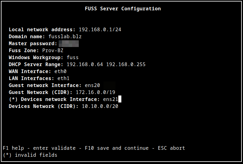 Devices WiFi configuration